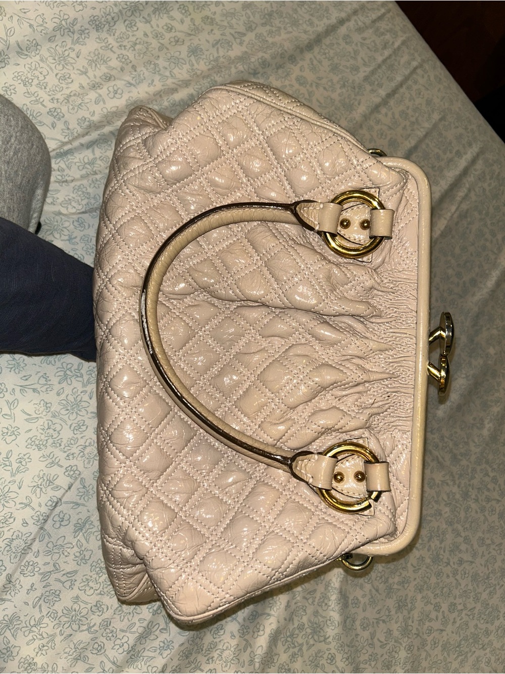 Marc Jacobs Quilted Leather Cream Stam Bag - Picture 3 of 8